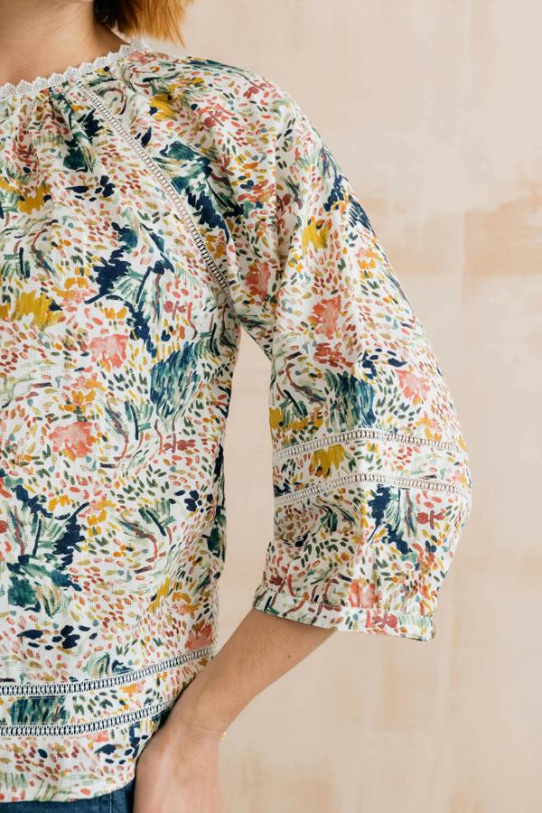 Lily & Me Zoe Organic Cotton Ditsy Print Blouse