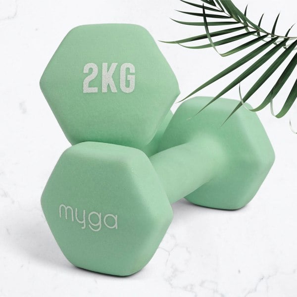 Myga Hex Dumbbell Pairs: 1kg to 10kg