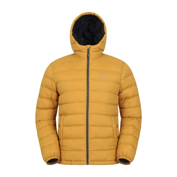 Mountain Warehouse Mens Seasons Faux Fur Lined Padded Jacket - Mustard