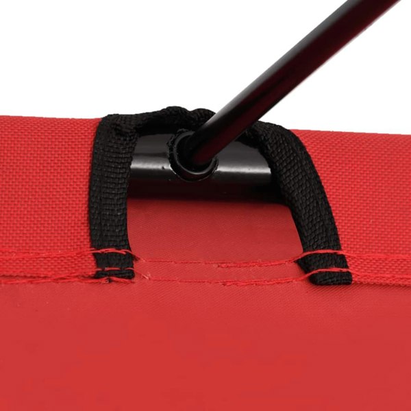Berkfield Camping Beds 2 pcs 180x60x19 cm Oxford Fabric and Steel Red