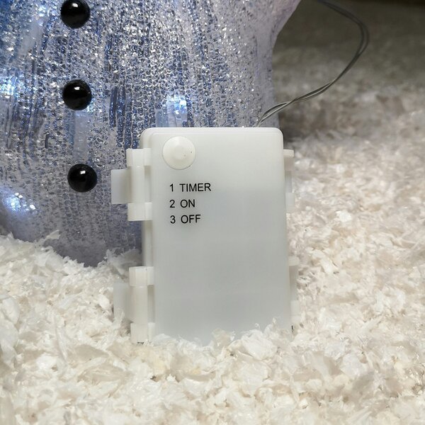 Samuel Alexander 27cm Battery Operated LED Light up Acrylic Christmas Snowman Decoration