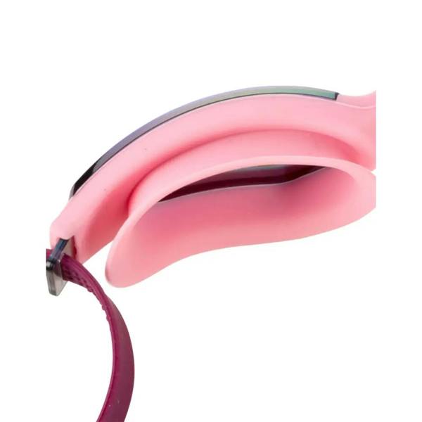 Pink Fashy Splash L mirrored female swim goggles with gold accents