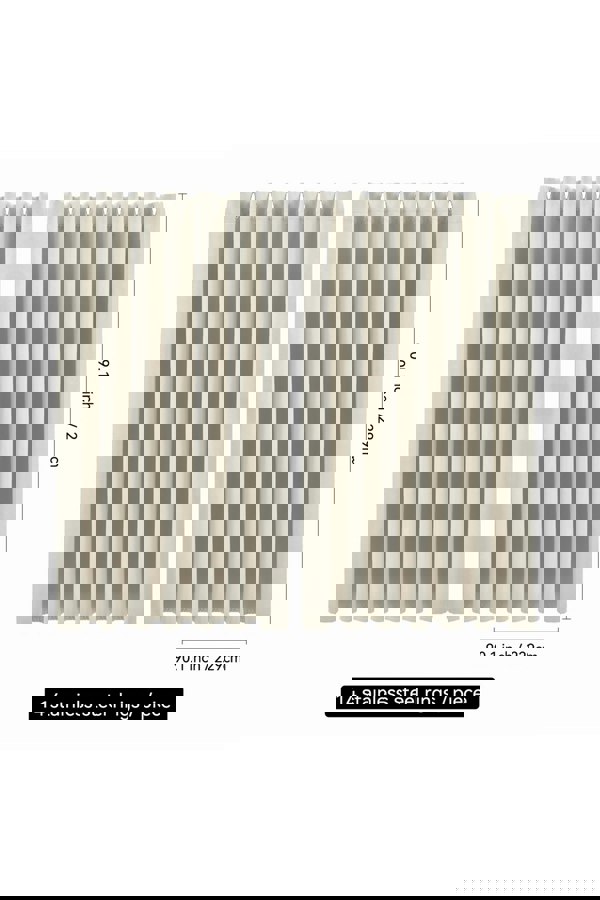 Living and Home 2 Panels Beige Blackout Curtains Polyester Drop Eyelet Curtains for Bedroom and Living Room, 229cm W x 229cm H