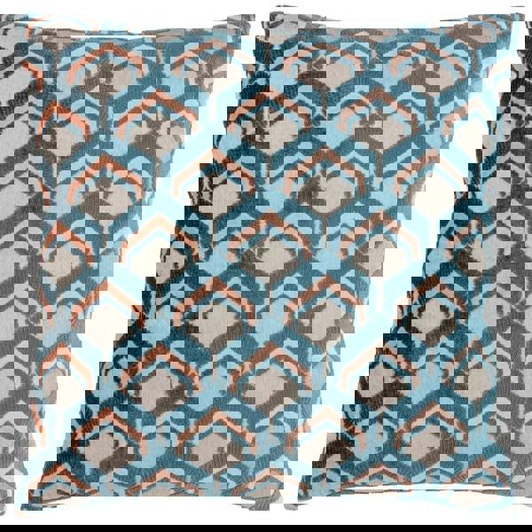 Paoletti Ledbury Jacquard Cushion Cover - Smoke/Rose