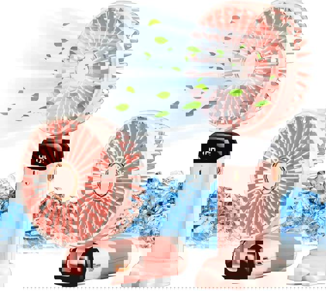 Dyzi 2-in-1 Portable Travel Mini USB-C Rechargeable Handheld & Table Fan