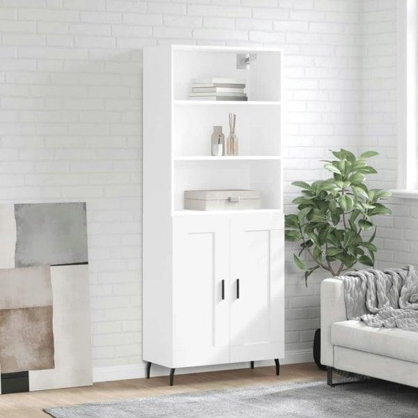 Berkfield Highboard White 69.5x34x180 cm Engineered Wood