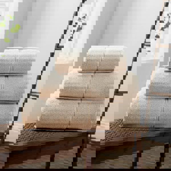 Bianca Zero Twist Satin Stitch Cotton Towel Natural