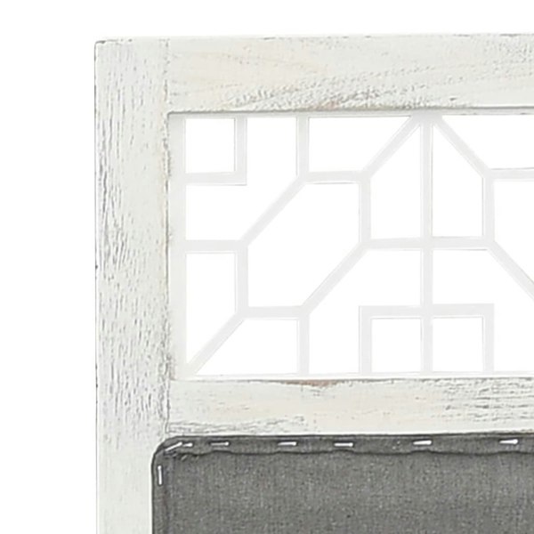 Berkfield 3-Panel Room Divider Grey 105x165 cm Fabric