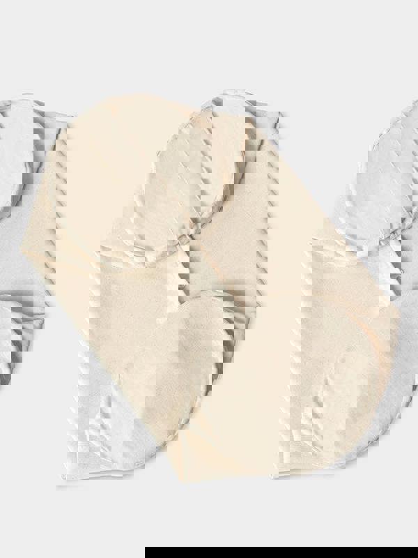 Yoga Studio Replacement Round Unbranded Bolster Outer Cushion Cover Ecru