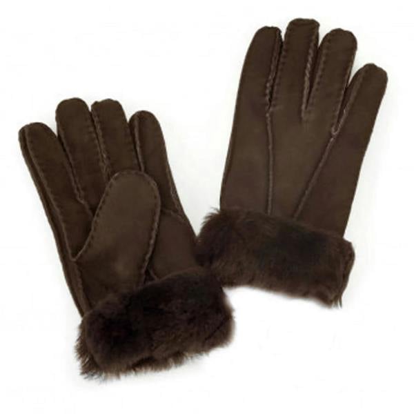 Eastern Counties Leather Womens Sheepskin Winter Gloves - Brown