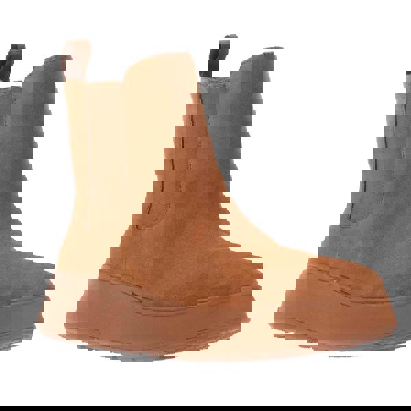 FitFlop Womens/Ladies F-Mode Suede Flatform Boots - Tan - 