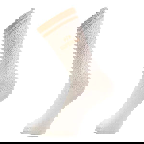 Superga Unisex Adult Ribbed Knitted Socks (Pack of 3) - Peach/White/Tan - 