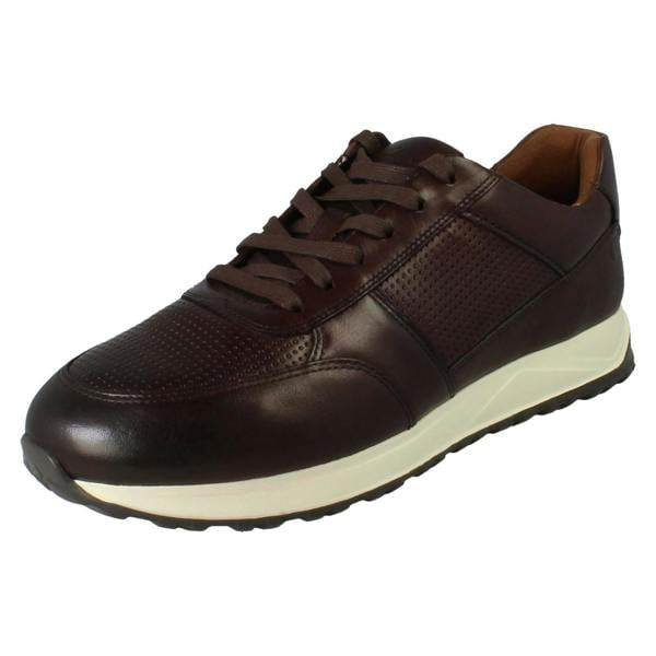 Clarks Mens Clarks Brown Lace Up Trainer Shoes - Radwell Tie