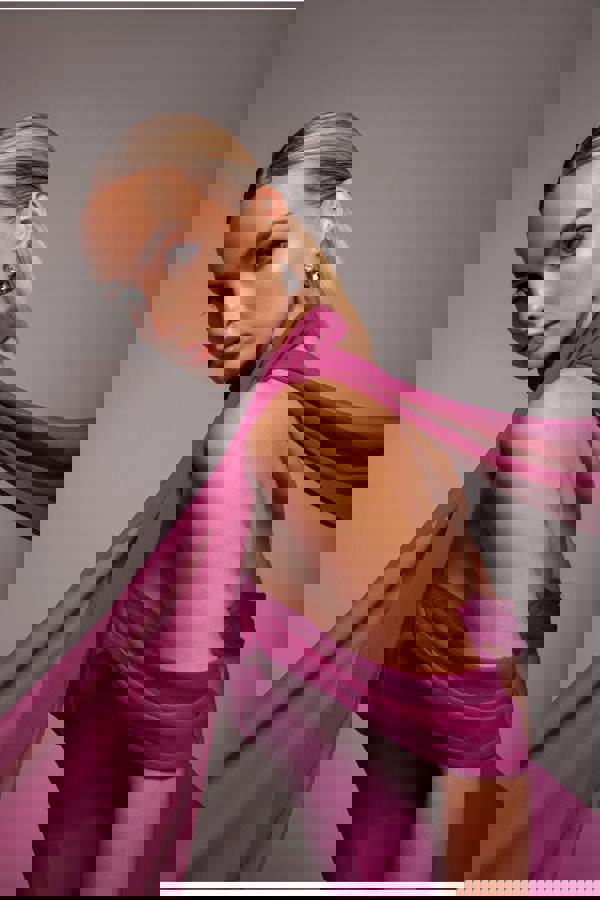 Chiffon Scarf - Magenta AC15