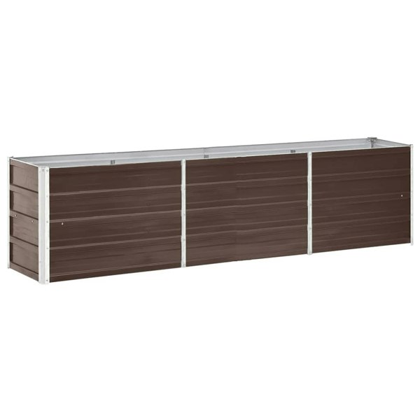 Berkfield Garden Raised Bed Galvanised Steel 240x40x45 cm Brown