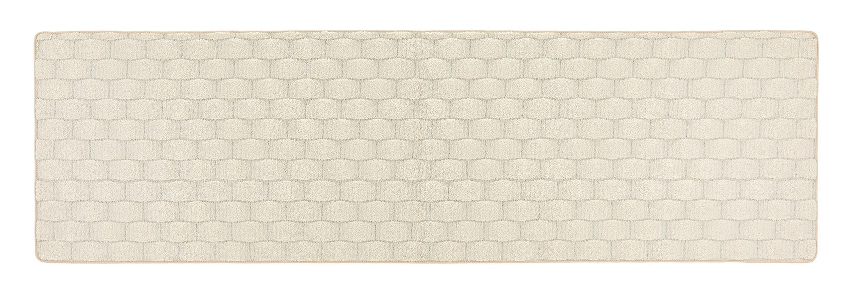 My Mat Sculptured Washable Basket Weave Ivory