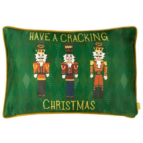 Furn Nutcracker Christmas Cushion Cover - Green