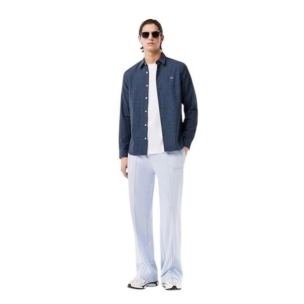 Lacoste Mens Regular Long-Sleeved Shirt - Navy Blue - 