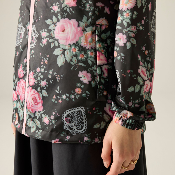 Regatta Womens Cath Kidston Hackney Rose Waterproof Shell Jacket - Black