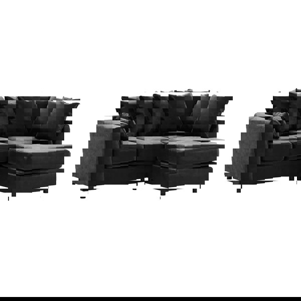 Furnishings For Less Brooklyn Full Foam Plush Velvet Corner Sofa