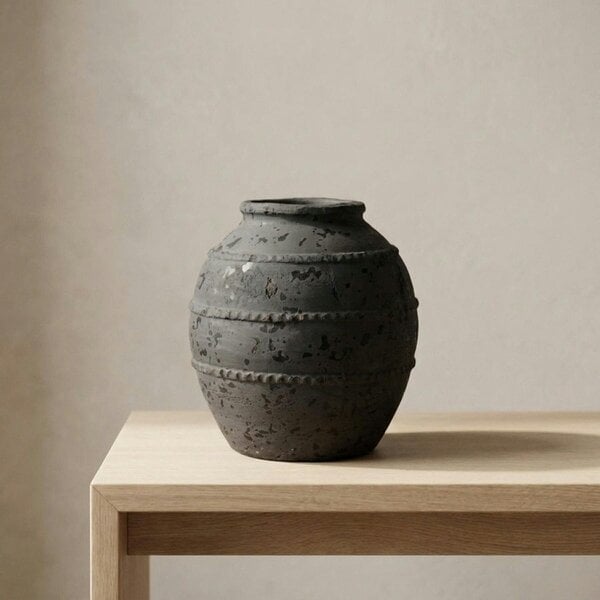 Garden Greatness Contemporary Terracotta Charcoal Vase