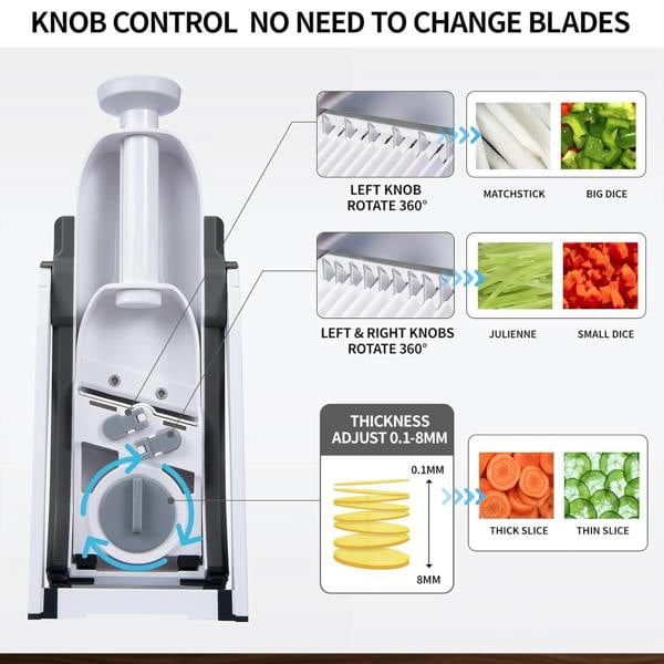 Dragodirect Mandoline Vegetable Slicer Chopper 4 Modes Adjustable Cutter