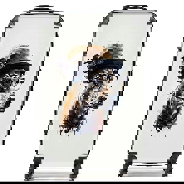 Warren Reed Whippet Dog Splashart Suitcase