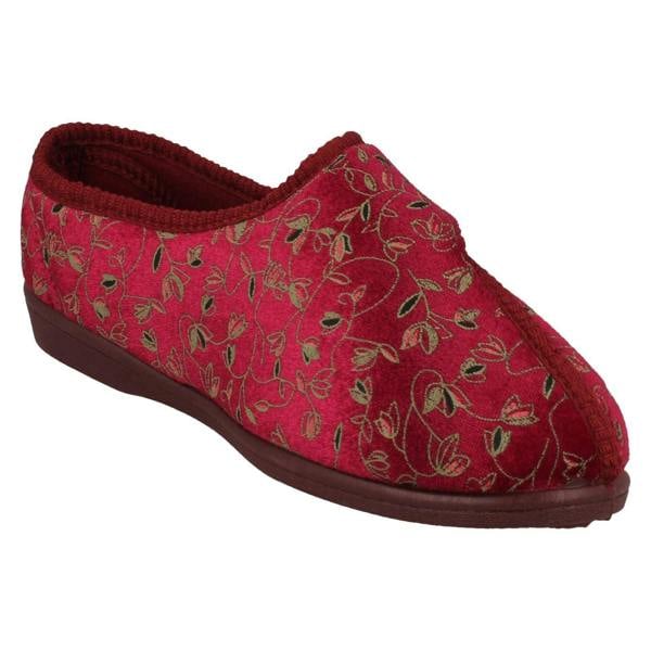 Spot On Ladies Spot On Hook & Loop Fastening Slippers LVSW