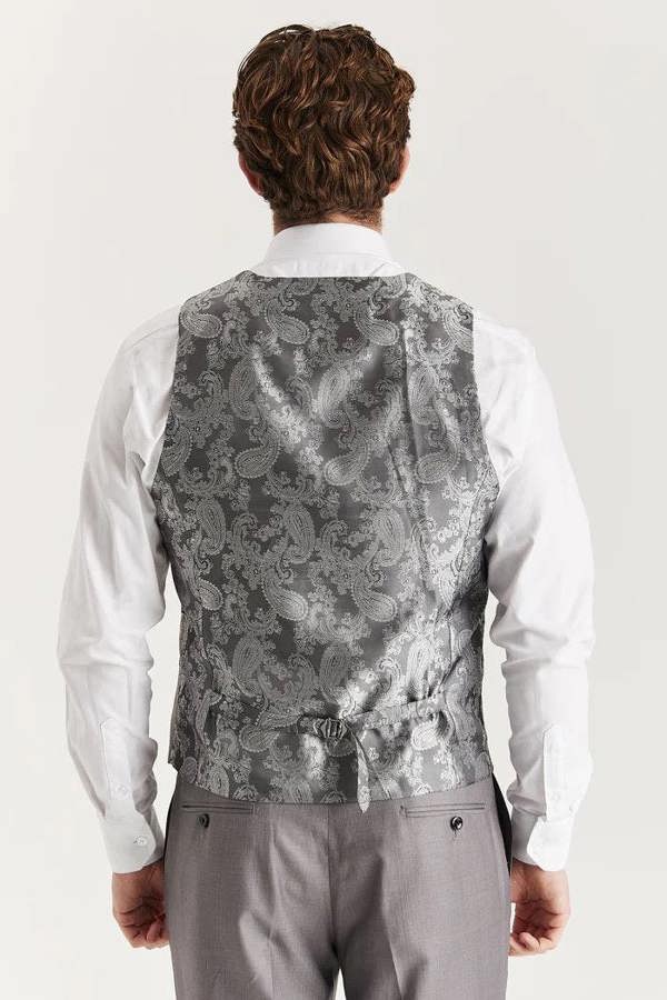 Infinity Leather Men’s Grey Tailored 3 Piece Suit Formal Classic Suit