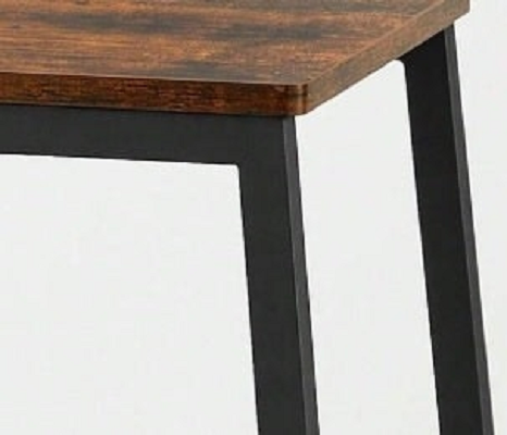 Modcraft Set of 2 Industrial Bar Stools Rustic Brown & Black Breakfast Kitchen Counter Chairs