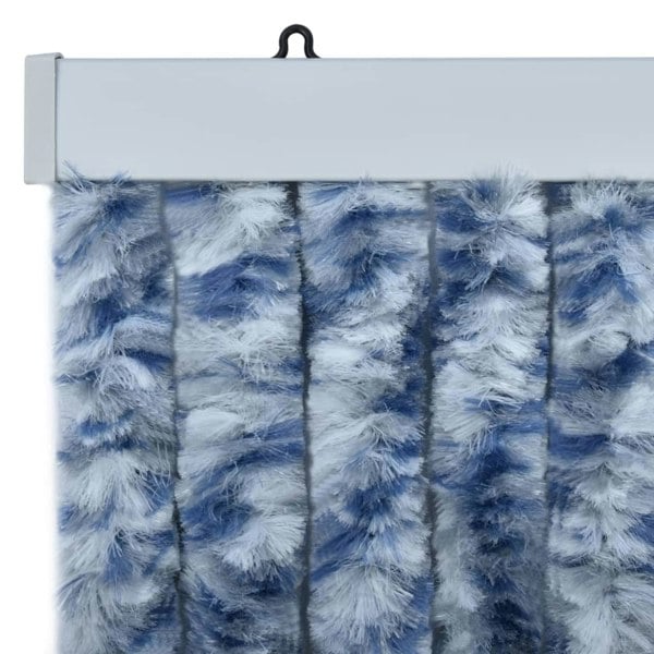 Berkfield Insect Curtain Blue and White 90x200 cm Chenille