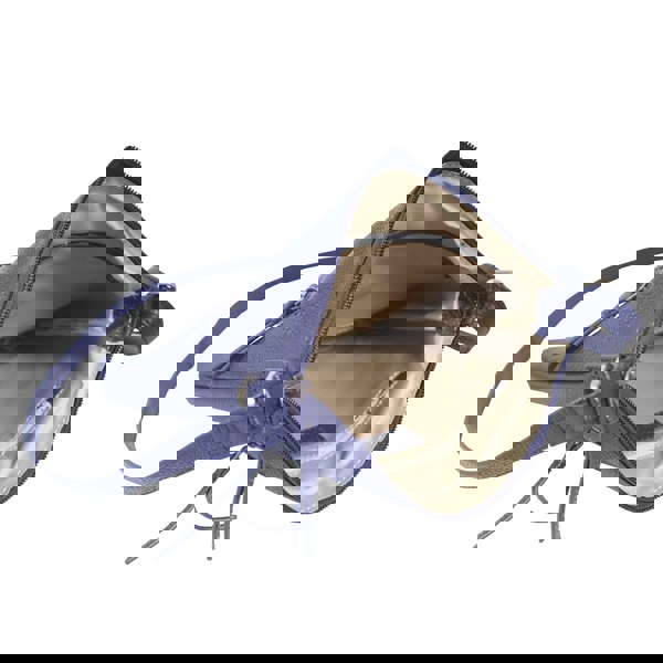 Assots London 'EDITH' Navy Pebble Grain Leather Crossbody bag