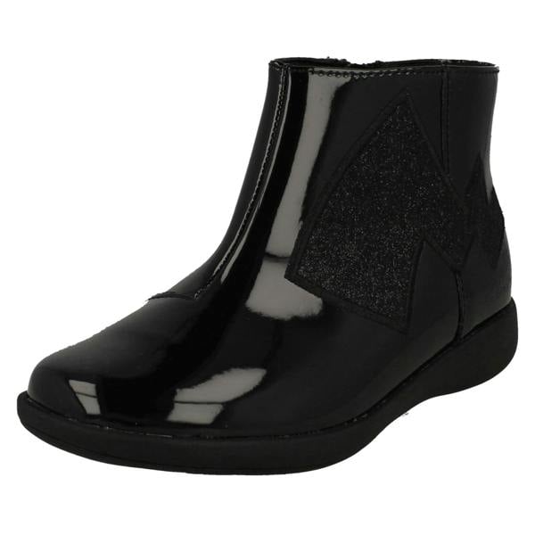 Clarks Girls Pokémon Collection By Clarks Glitter Pikachu Tail Detailed Ankle Boots Etch Trail