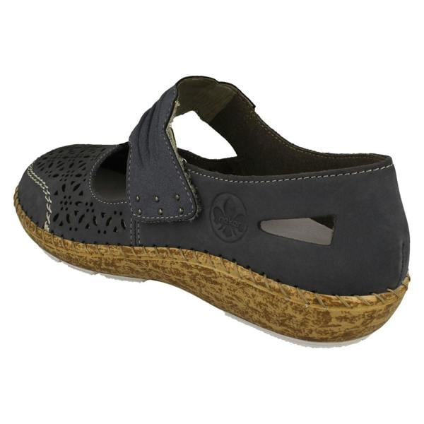 Rieker Ladies Rieker Cut Out Detailed Mary Jane Shoes 44896