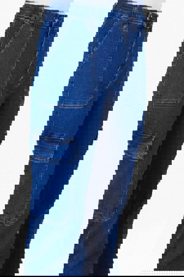 Paulo Due Womens Straight Leg Cargo Jeans