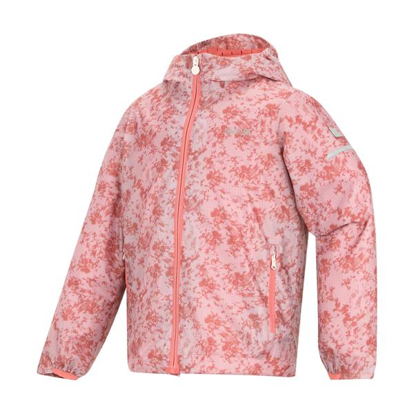 Regatta Childrens/Kids Lever II Camo Waterproof Jacket - Pink Haze - 