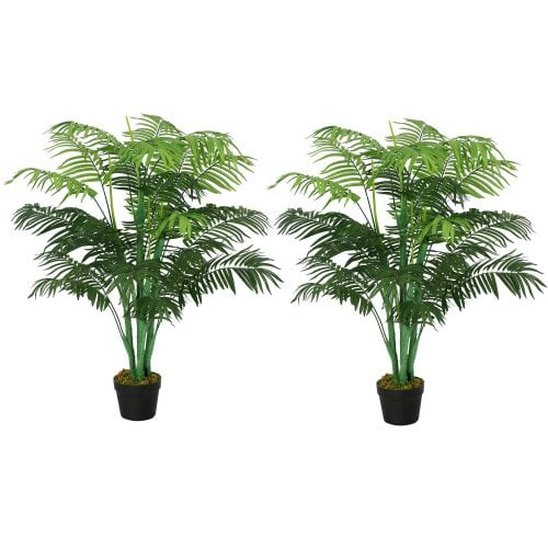 Wyld Haus Dimi Keha Pair Of Artificial Palm Style Trees In Pots 125cm