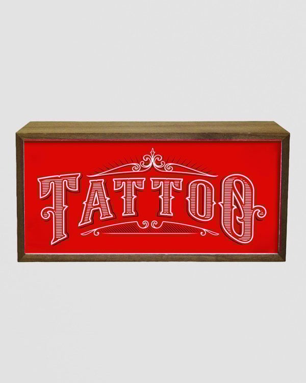 Light Box Tattoo Parlour Sign