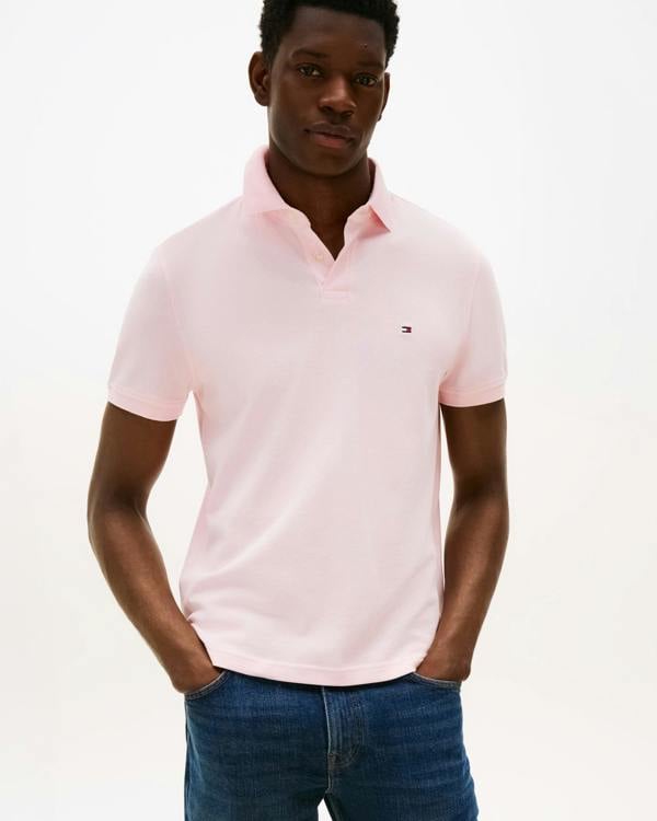 Tommy Hilfiger 1985 Regular Fit Mens Polo - Pink Lily