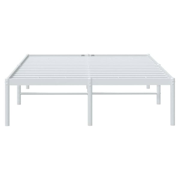Berkfield Metal Bed Frame White 120x200 cm