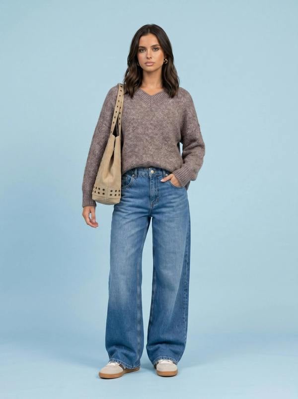 Urban Bliss Wool Blend V Neck Jumper
