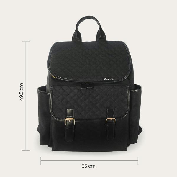 My Babiie Backpack Changing Bag - Black Quilted