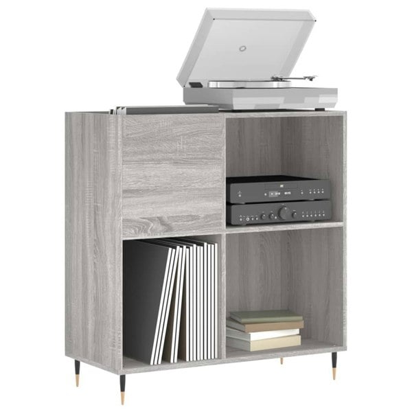 Berkfield Record Cabinet Grey Sonoma 84.5x38x89 cm Engineered Wood