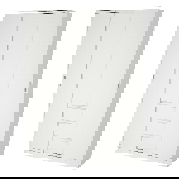 Furniture To Go Naia Wardrobe with 2 sliding Doors + 1 Door + 3 drawers in White