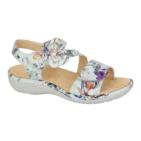 Cipriata Cipriata CIRETTA Womens Cross Strap Sandals Silver Floral