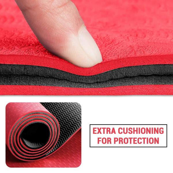 ROMIX Pro Yoga Mat with Alignment Lines, 6mm Non Slip Lightweight Exercise Mat with Carry Bag and Strap