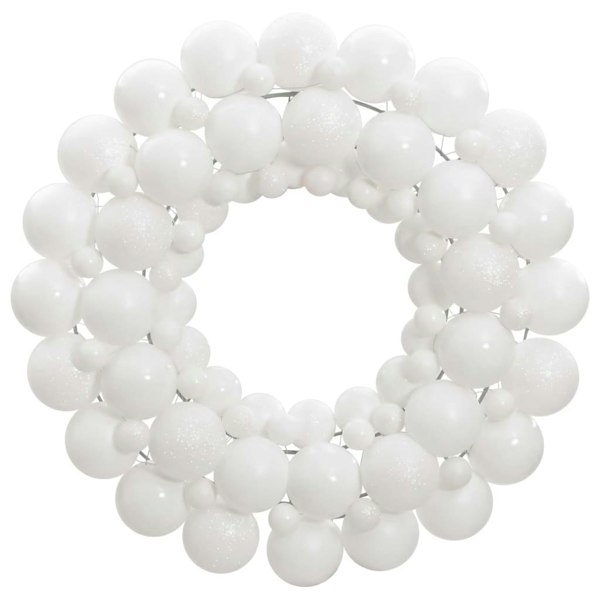 Berkfield Christmas Wreath White 45 cm Polystyrene