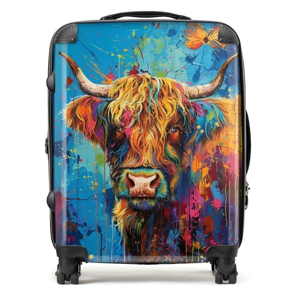 Warren Reed Splashart Highland Cow Suitcase