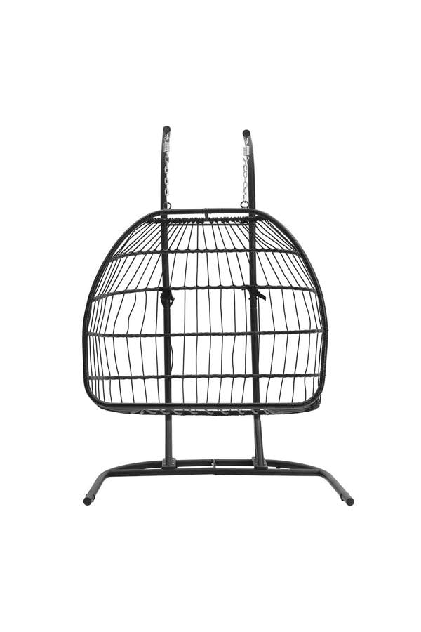 Living and Home Freestanding Outdoor Hanging 2-Seater Egg Chair