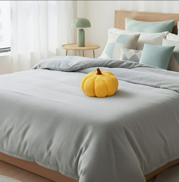 Anypillow Yellow Lamb Fleece Pumpkin Plush Throw Pillow 28cm